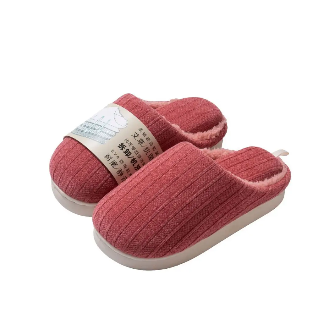 Men's Slippers Autumn and Winter Home Thick-Soled 2025 New Plush Warm Anti-Slip Home Cotton Slippers Winter Women - Image 10
