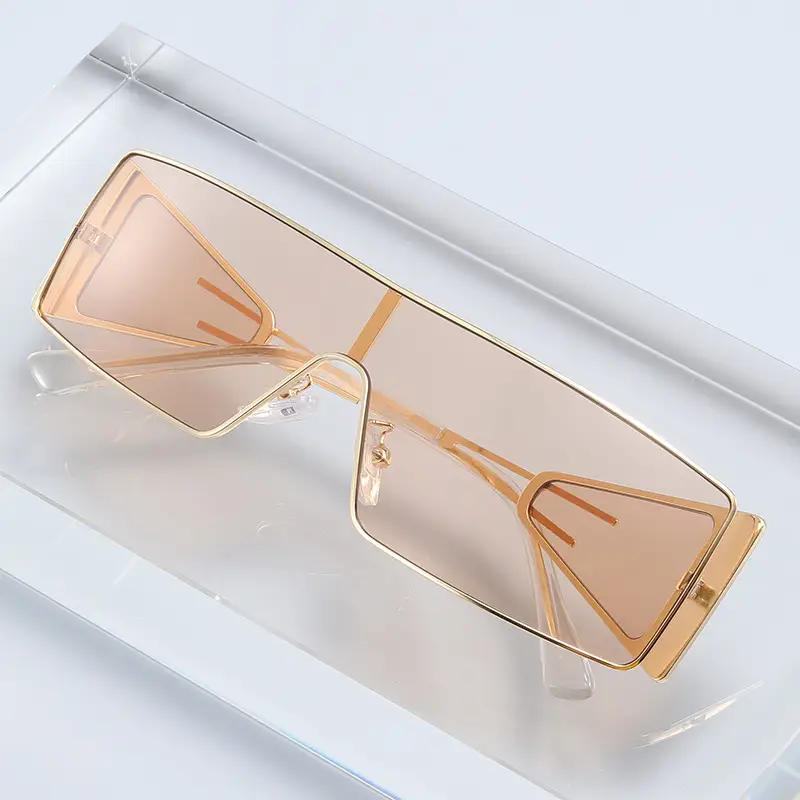 European American Y2K Metal Sunglasses Square Design Hot Girl - Image 9