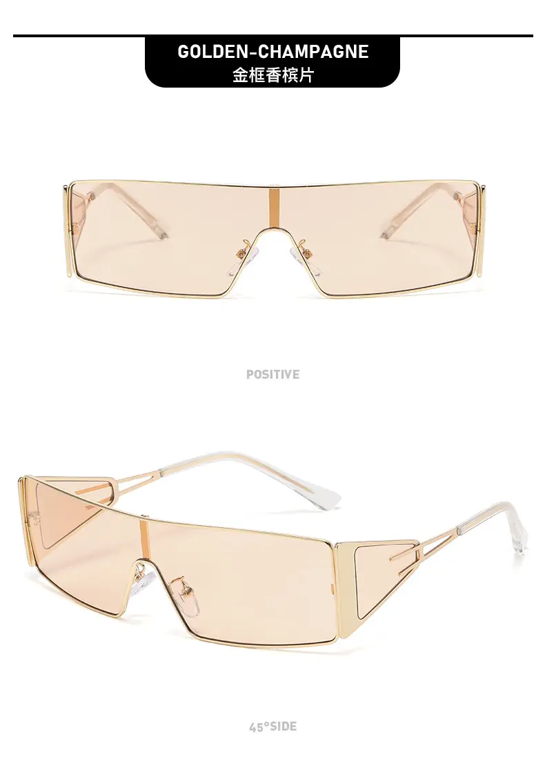 European American Y2K Metal Sunglasses Square Design Hot Girl β feature 11