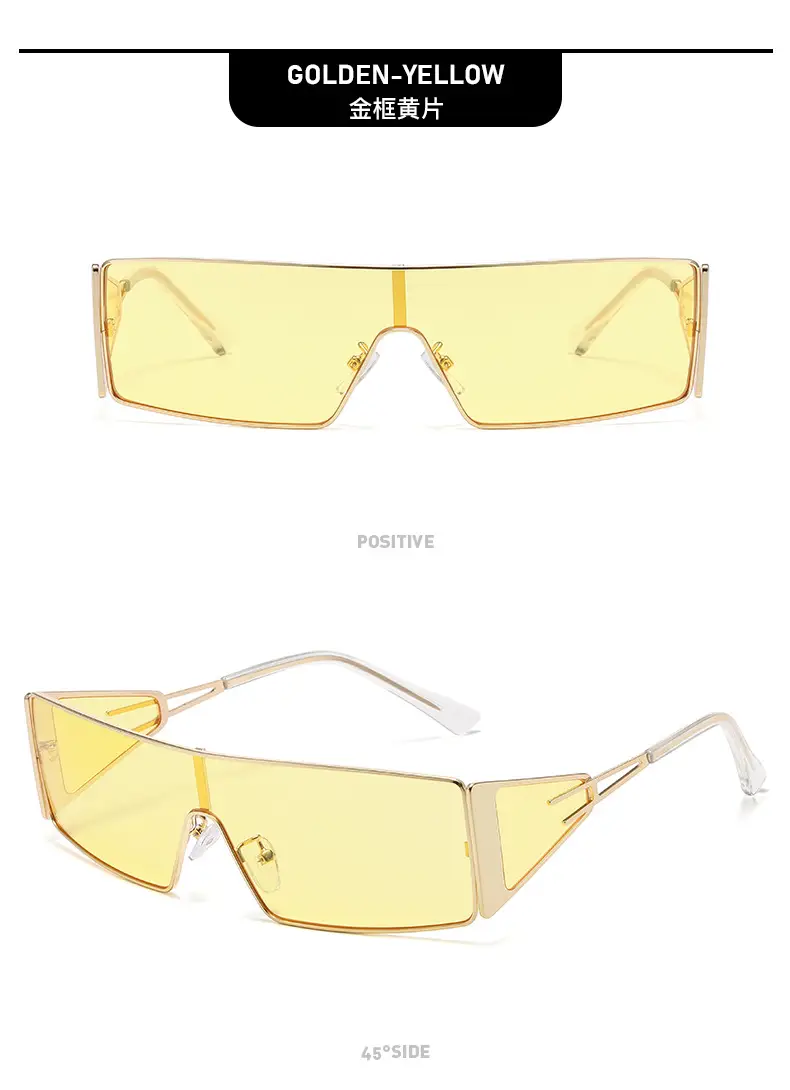 European American Y2K Metal Sunglasses Square Design Hot Girl β feature 12