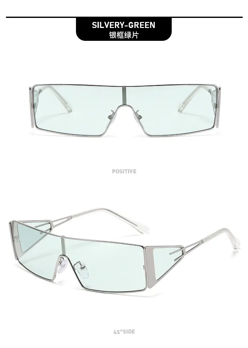 European American Y2K Metal Sunglasses Square Design Hot Girl β feature 14