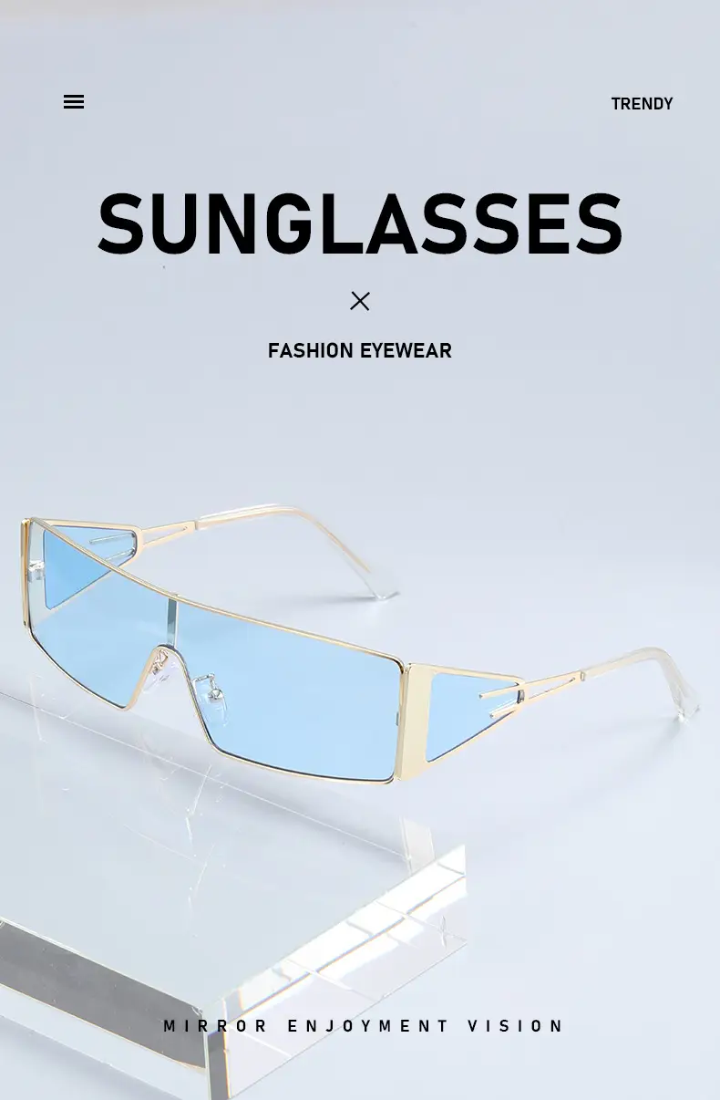 European American Y2K Metal Sunglasses Square Design Hot Girl β feature 3