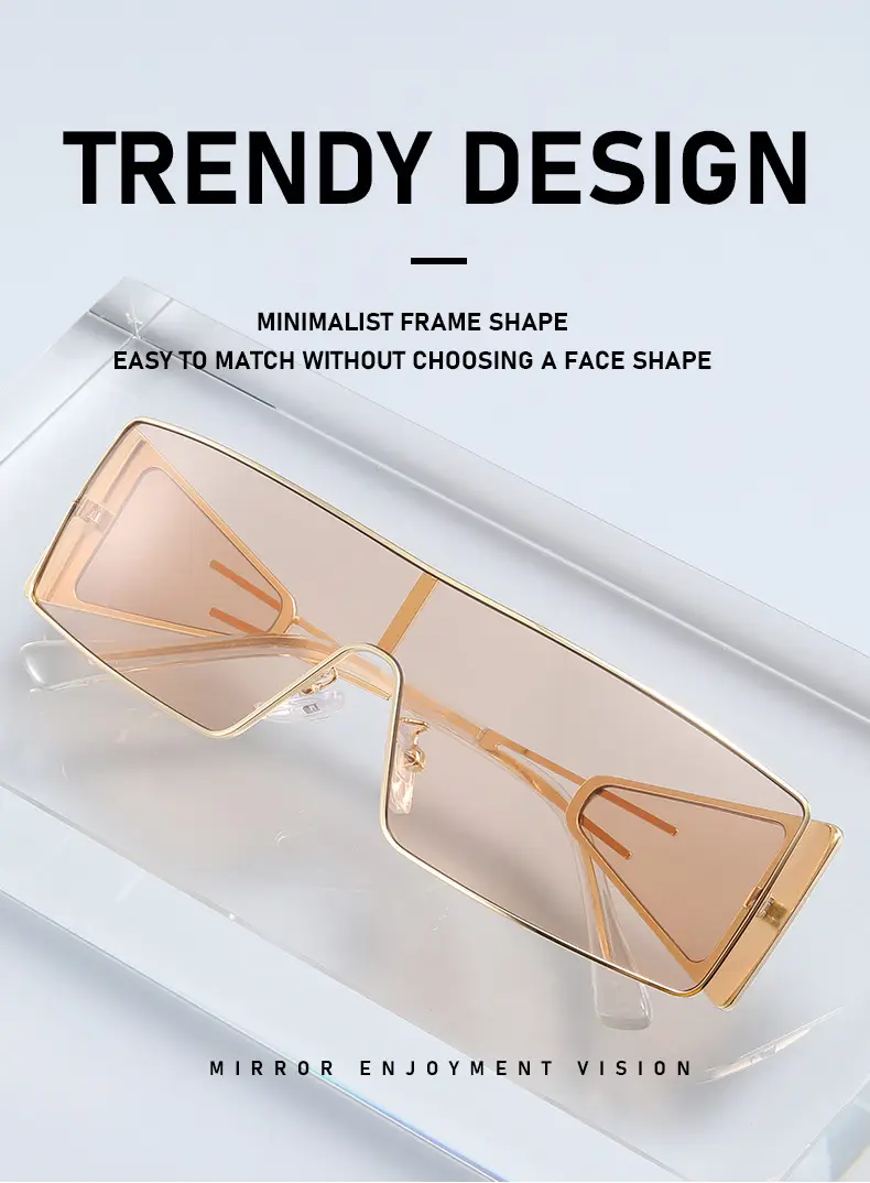 European American Y2K Metal Sunglasses Square Design Hot Girl β feature 5