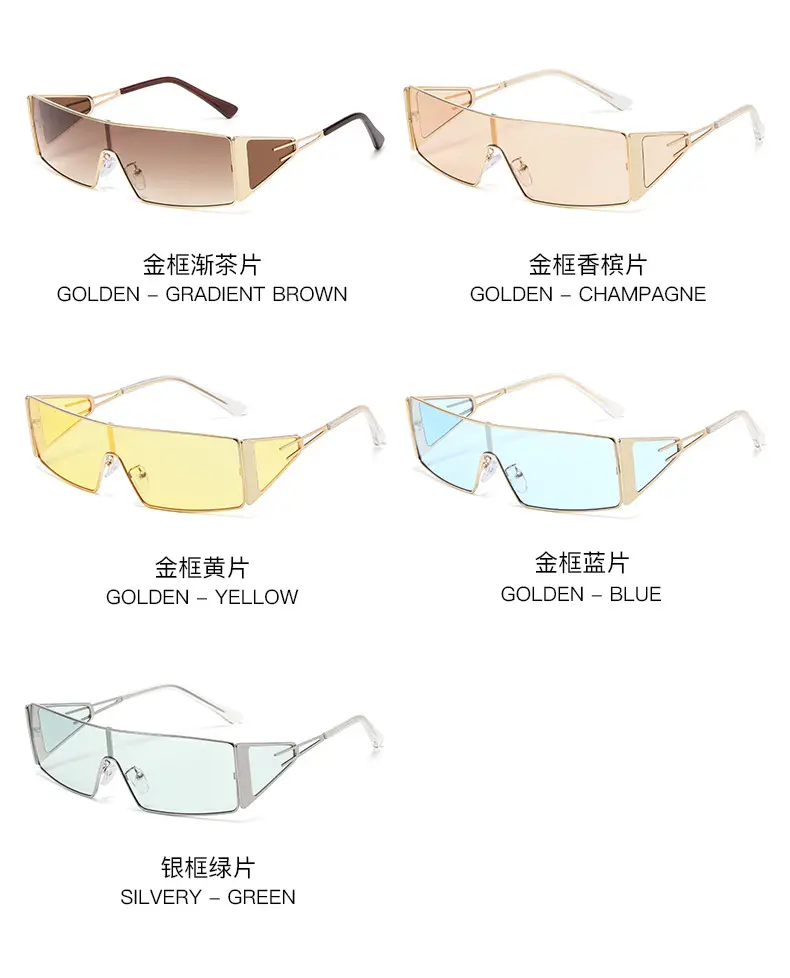 European American Y2K Metal Sunglasses Square Design Hot Girl β feature 7