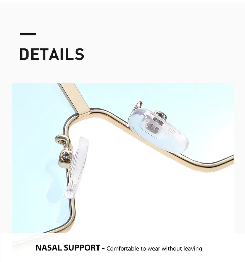European American Y2K Metal Sunglasses Square Design Hot Girl β feature 8