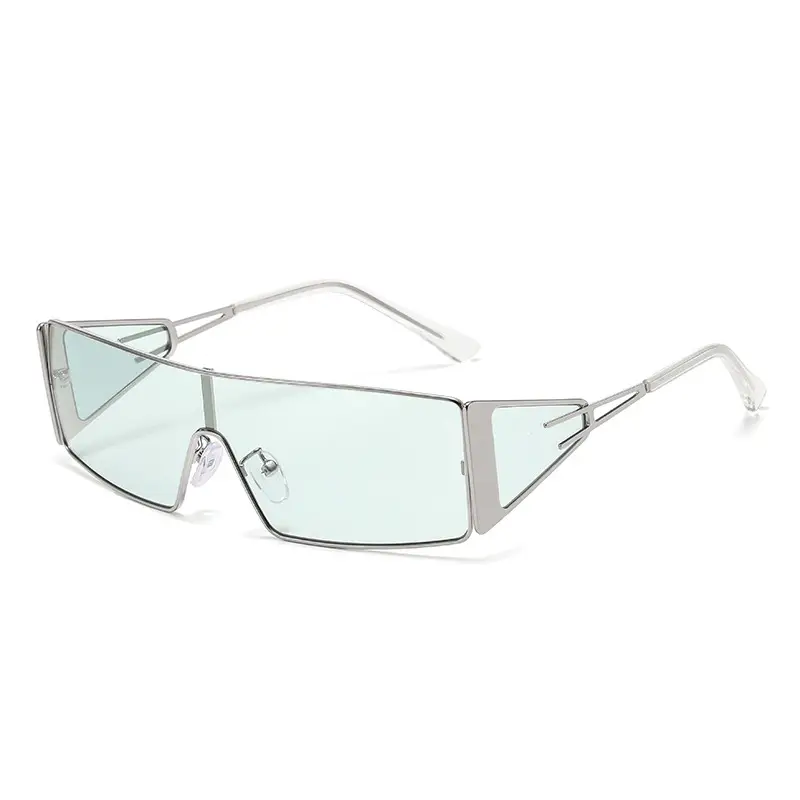 European American Y2K Metal Sunglasses Square Design Hot Girl - Image 2