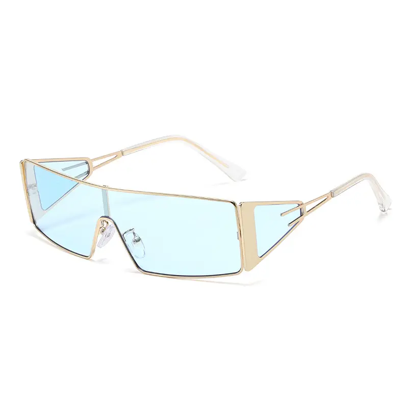 European American Y2K Metal Sunglasses Square Design Hot Girl - Image 3
