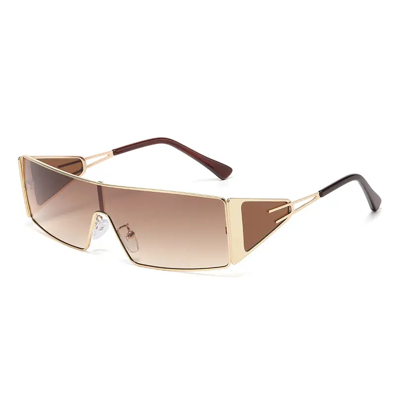 European American Y2K Metal Sunglasses Square Design Hot Girl - Image 4