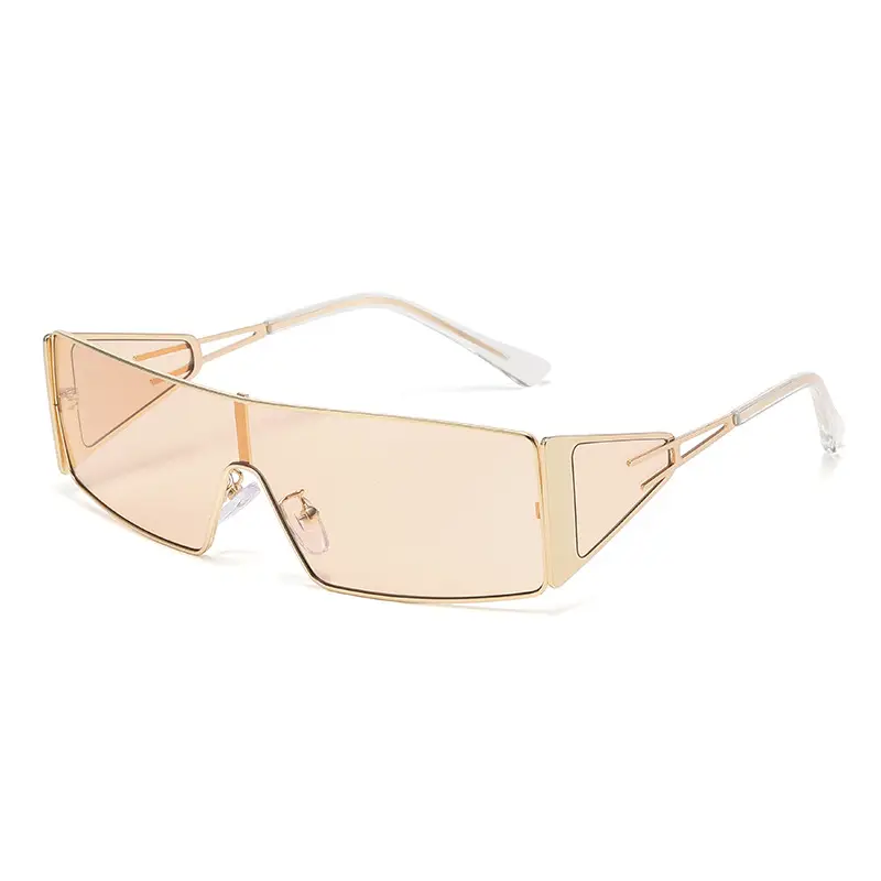 European American Y2K Metal Sunglasses Square Design Hot Girl - Image 5