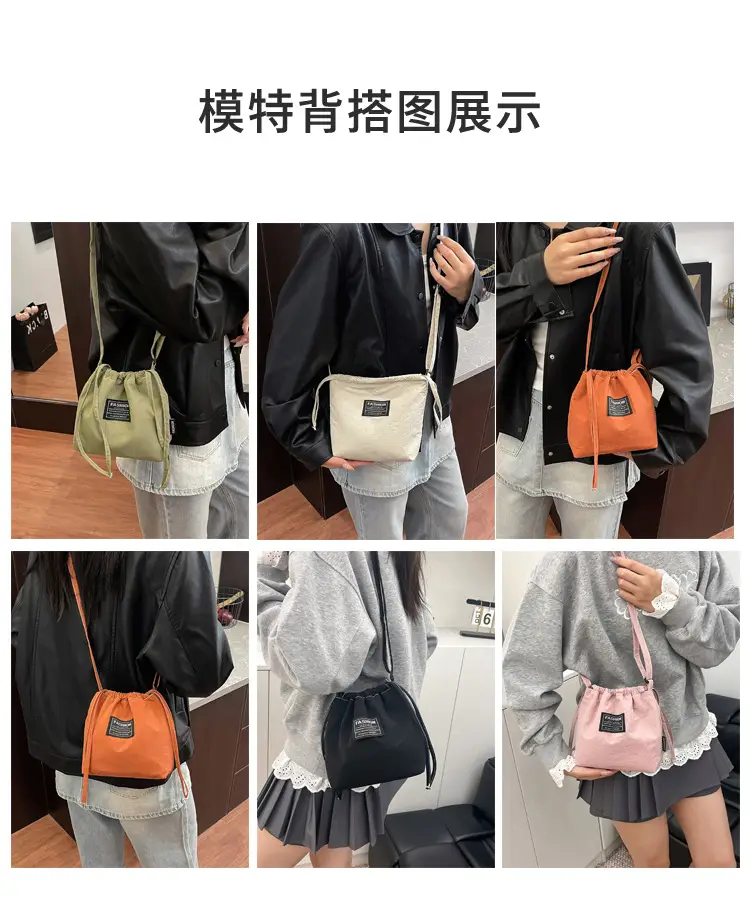 Orange Japanese Style Bucket Bag for Students luggage and leather goods โ feature 10