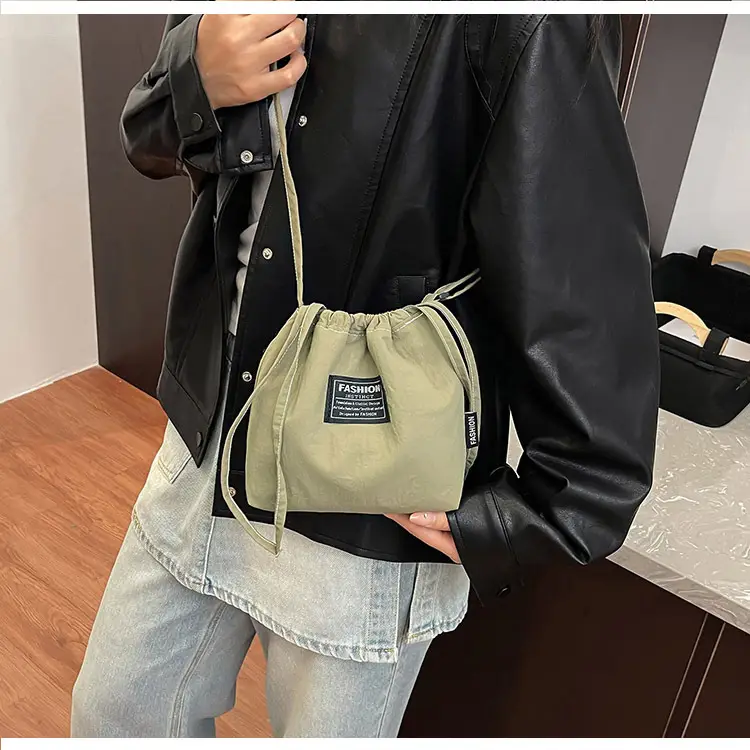 Orange Japanese Style Bucket Bag for Students luggage and leather goods โ feature 13