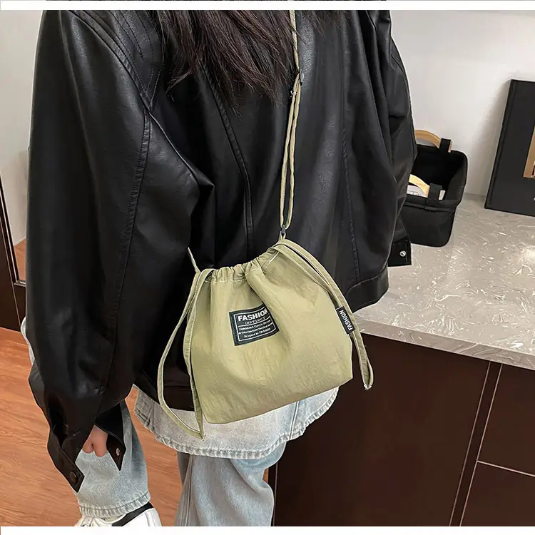 Orange Japanese Style Bucket Bag for Students luggage and leather goods โ feature 14