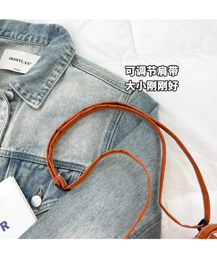 Orange Japanese Style Bucket Bag for Students luggage and leather goods โ feature 8