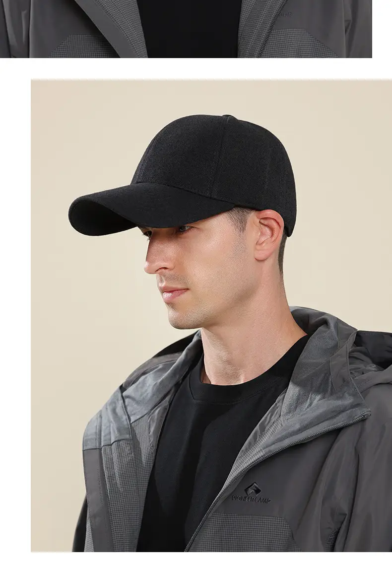Winter Grey Fleece Lined Baseball Cap for Men Women — feature 16