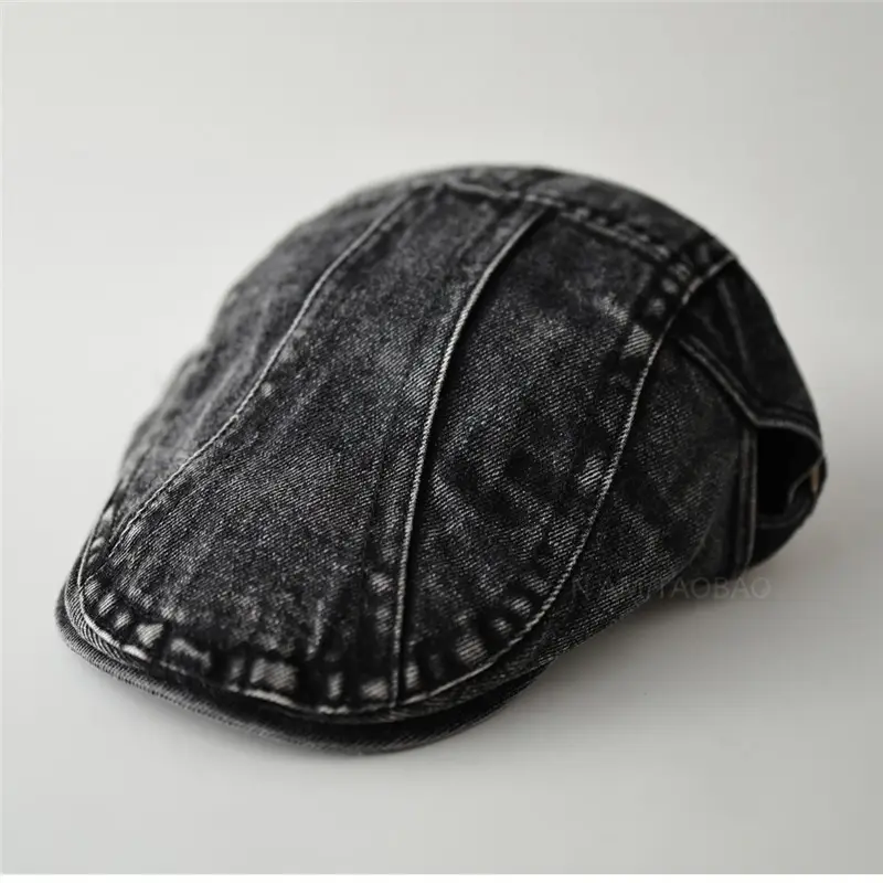 Washed Denim Distressed Cap Unisex Forward Style - Image 7