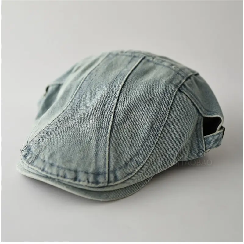 Washed Denim Distressed Cap Unisex Forward Style - Image 4