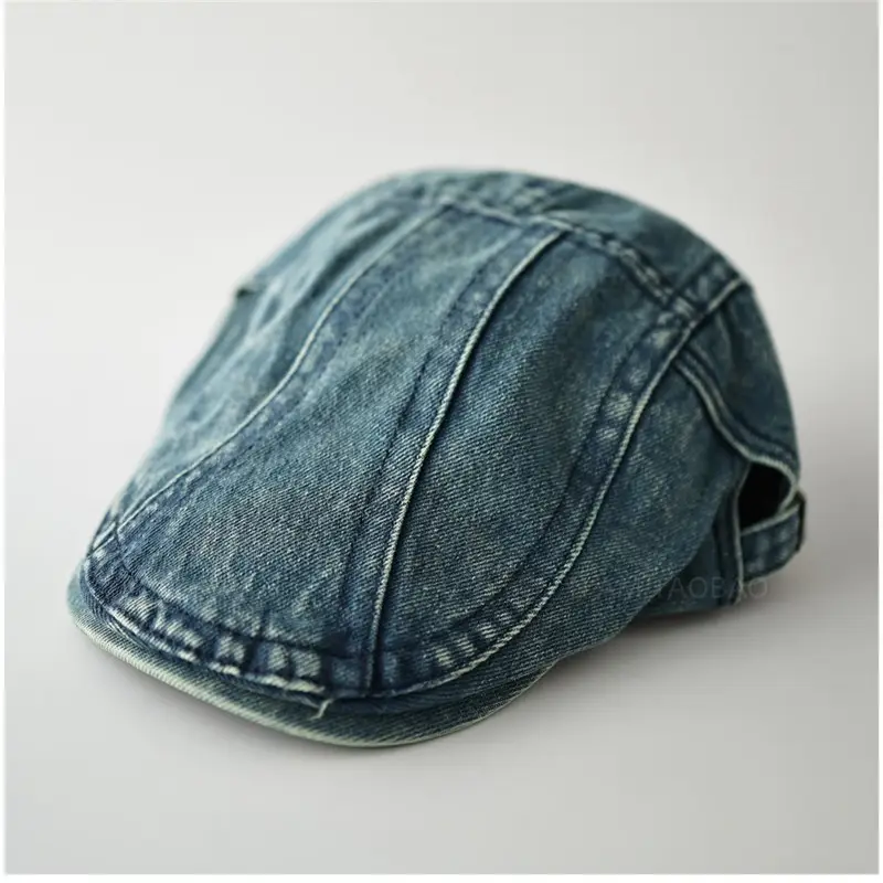 Washed Denim Distressed Cap Unisex Forward Style - Image 5
