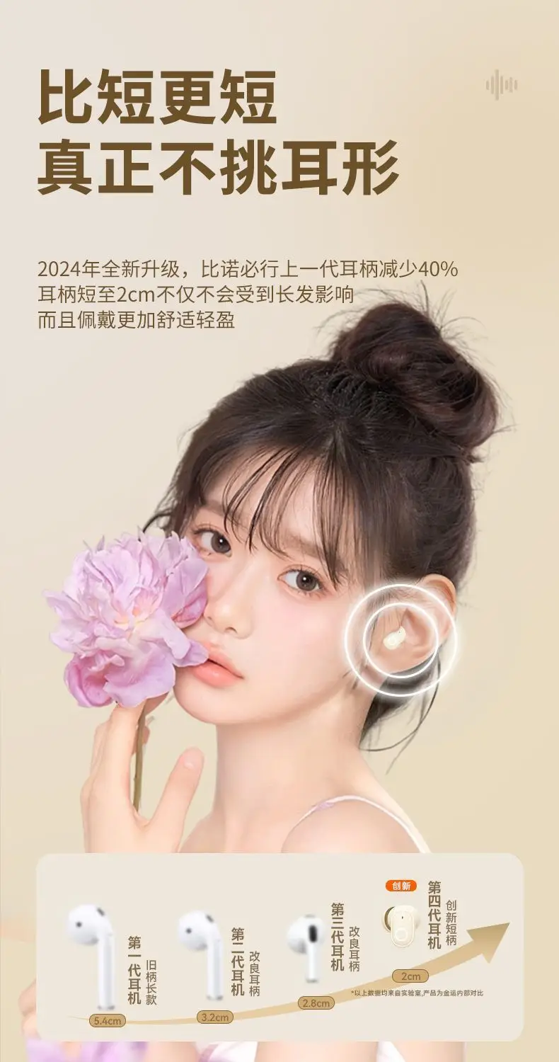 Carefully Selected J16 Bluetooth Wireless Headphones, Noise-Canceling In-Ear Mini High-Quality Wireless Headphones, Shipped Directly from the Source — feature 5