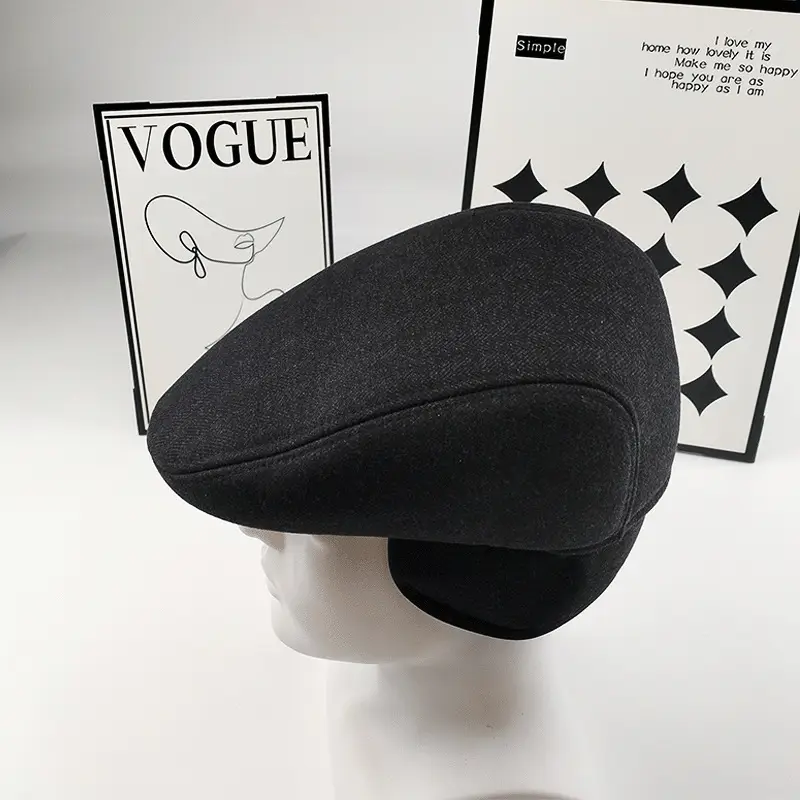 Men Woolen Winter Cap with Ear Protection