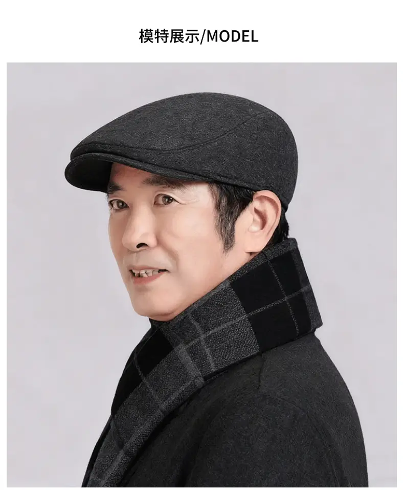 Men Woolen Winter Cap with Ear Protection — feature 9