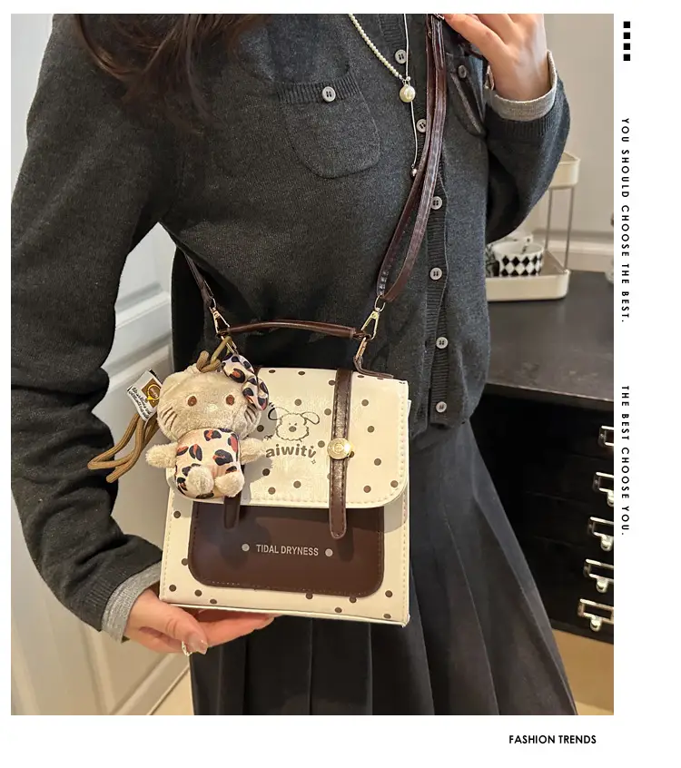 Women's Polka Dot Crossbody Bag with Crossbody Strap — feature 1