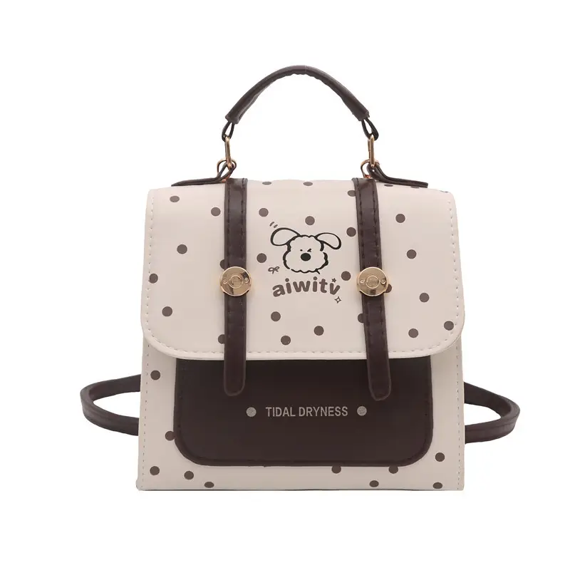 Women's Polka Dot Crossbody Bag with Crossbody Strap