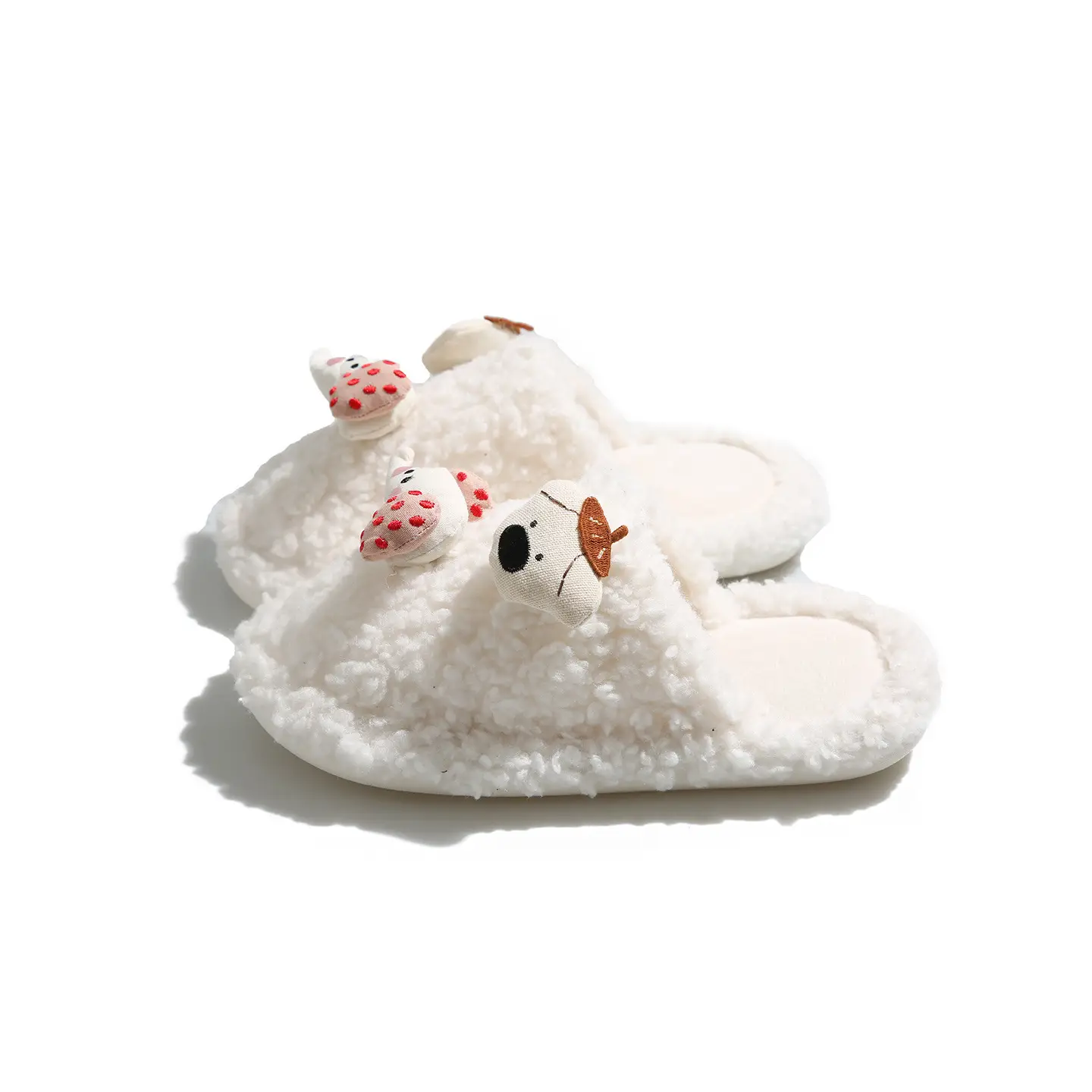 Cute Cartoon Furry Cotton Slippers for Women - Image 8