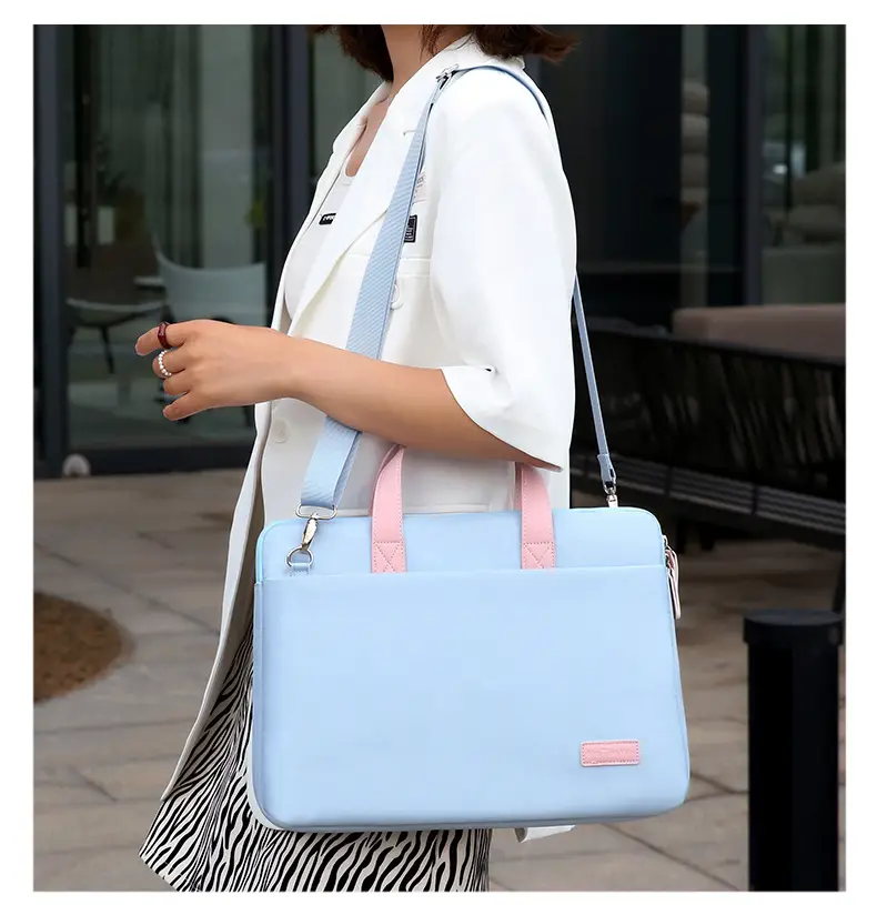 Lightweight Macaron Laptop Bag 15" Girls Satchel — feature 15