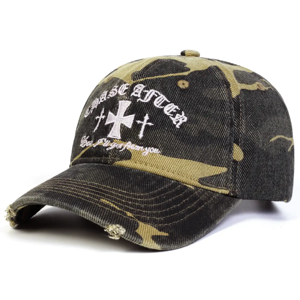 Women Camouflage Letter Cap Baseball Cap Face Slim