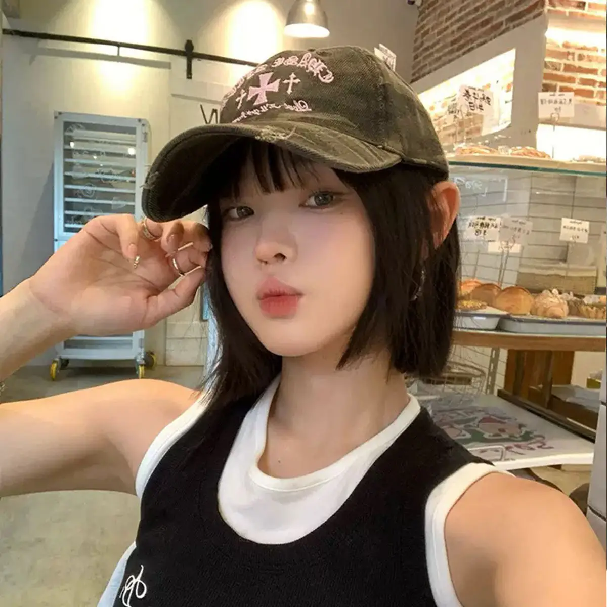 Women Camouflage Letter Cap Baseball Cap Face Slim — feature 7