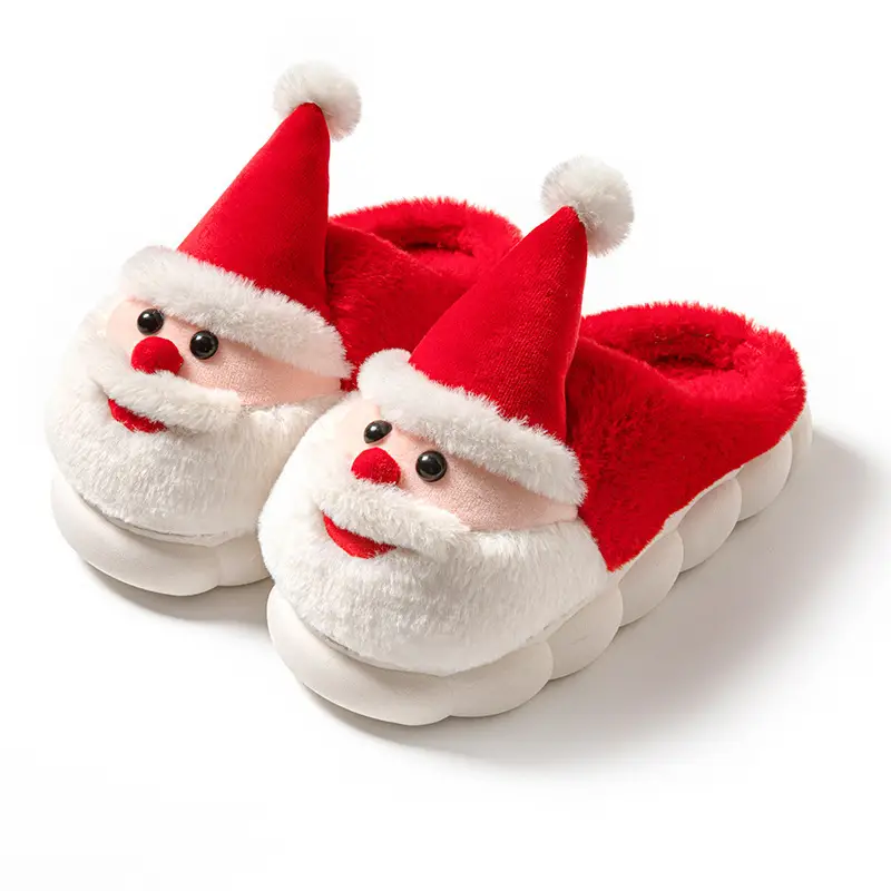 Santa Hat Slippers Women Men Warm Cotton Thick Non-Slip - Image 7