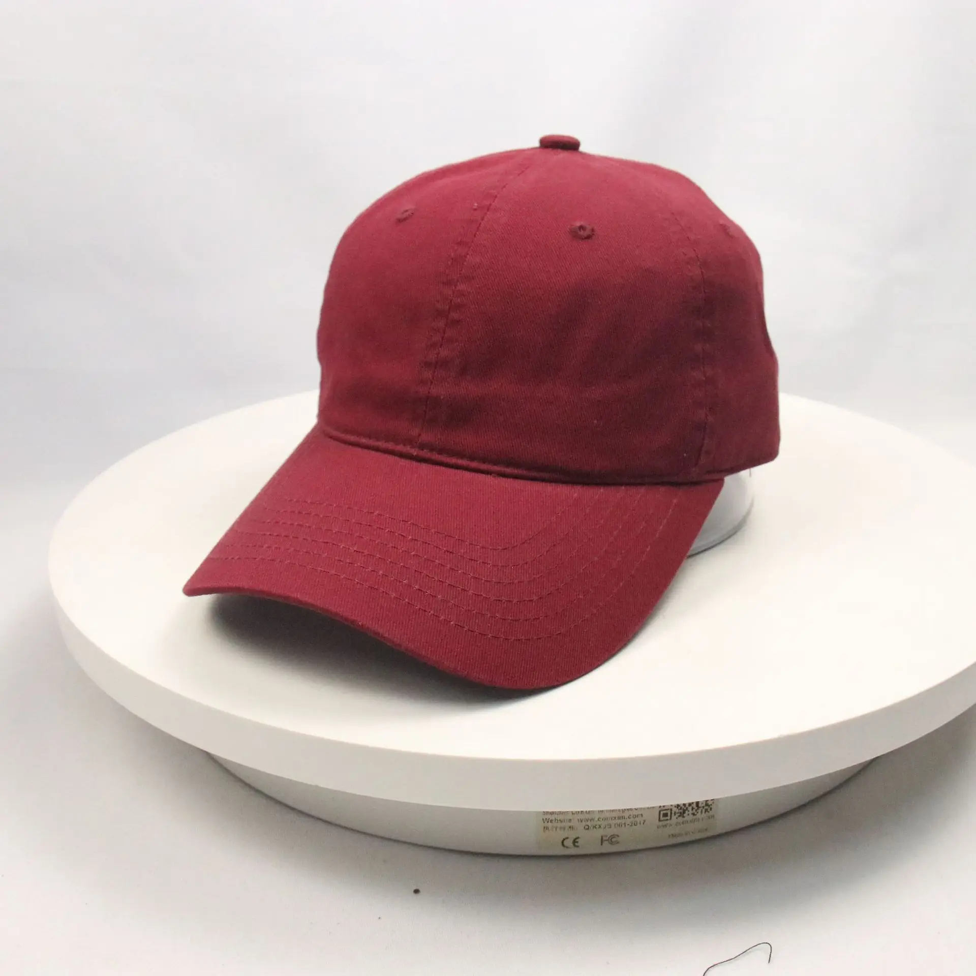 Red Unisex Pure Cotton Baseball Cap Sunshade Hiking Cap - Image 2