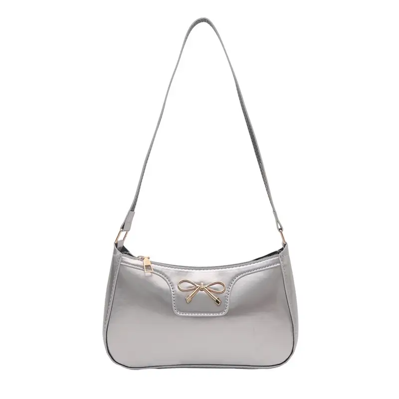 Korean Bow Shoulder Bag for Women Red Leather - Image 12