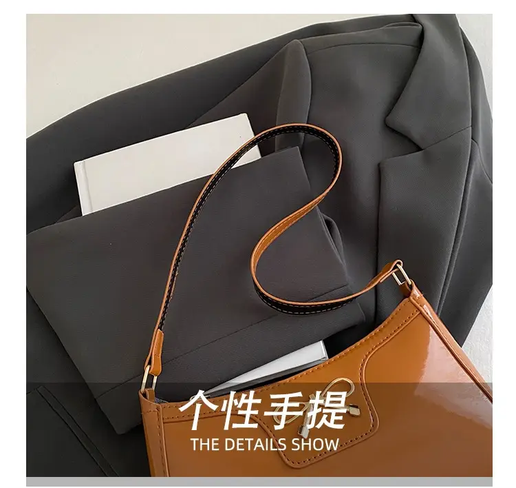 Korean Bow Shoulder Bag for Women Red Leather — feature 6