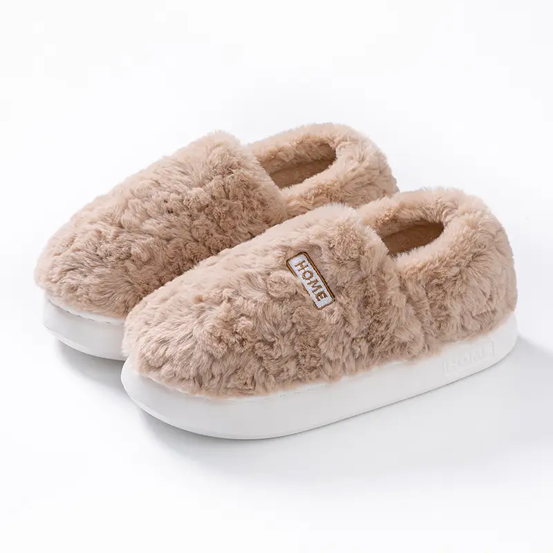 Women's Fleece Lined Winter Slippers White - Image 8