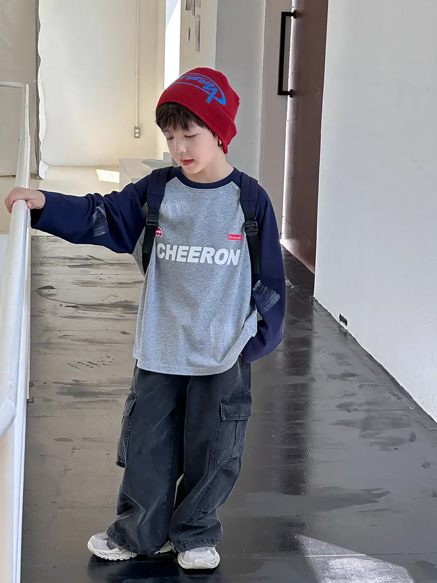 Boys Cotton Raglan T-Shirt 2025 Autumn - Image 6