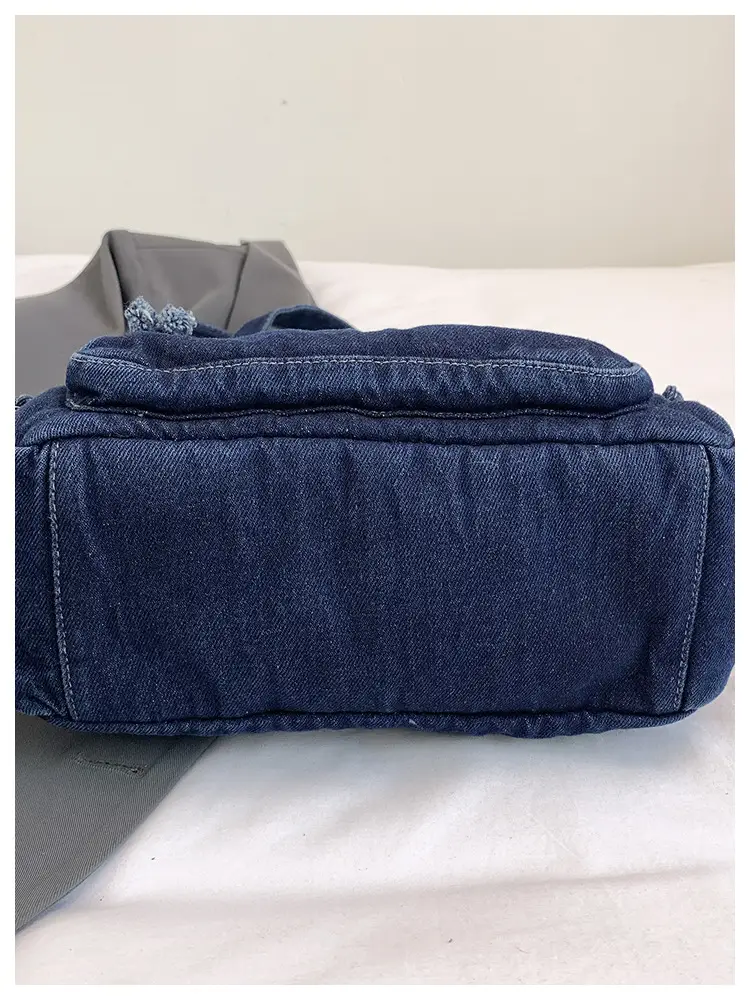 Denim Crossbody Bag for Women Multi-Zipper Commuter Phone Bag — feature 7