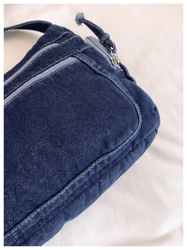 Denim Crossbody Bag for Women Multi-Zipper Commuter Phone Bag — feature 9