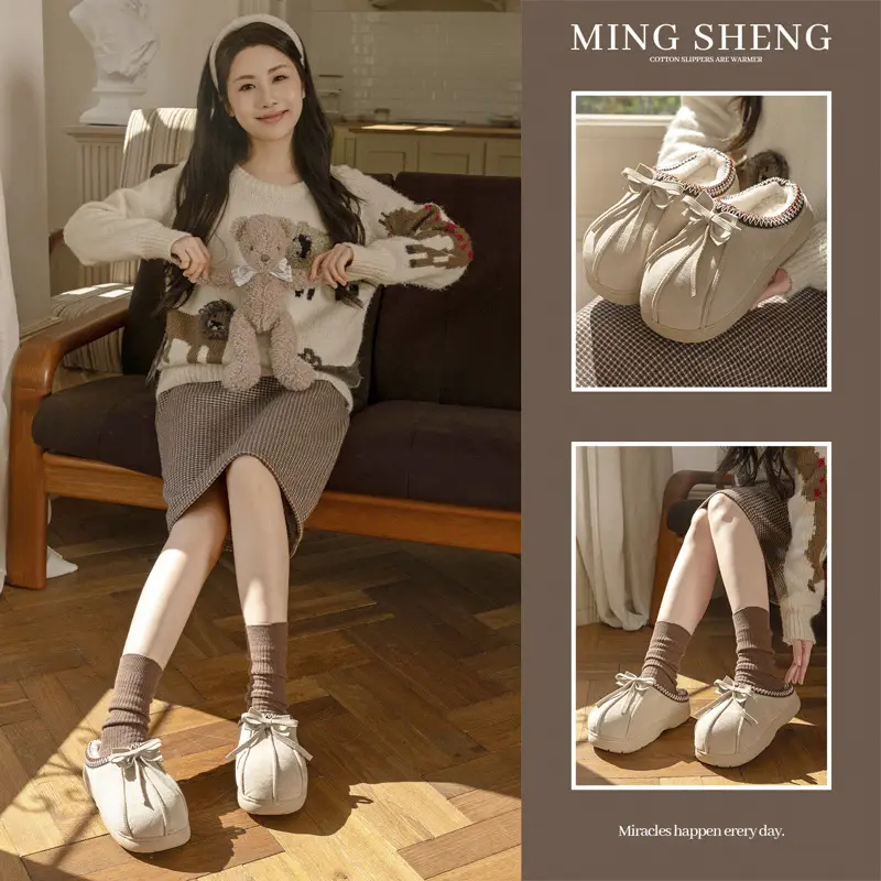 Women Cotton Slippers Winter Warm Non-Slip Autumn 2025 - Image 7