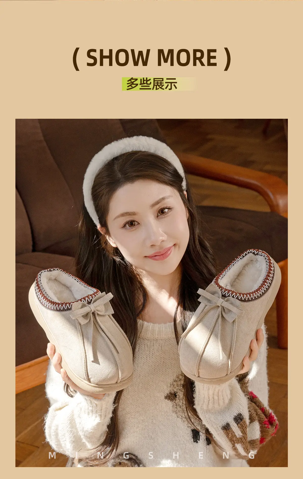 Women Cotton Slippers Winter Warm Non-Slip Autumn 2025 — feature 4