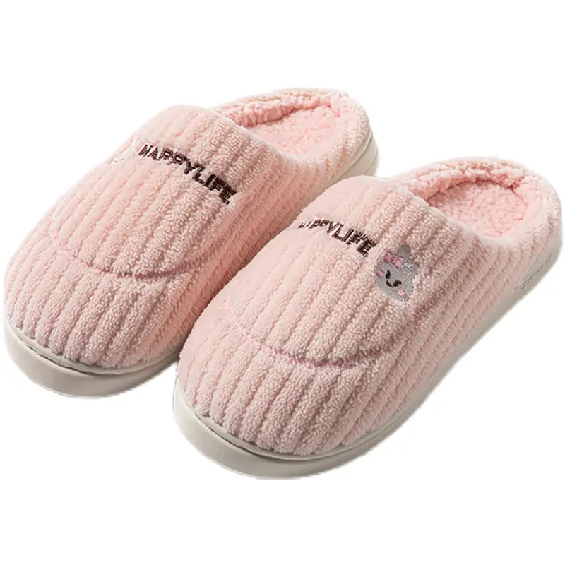 Winter Indoor Warm Slippers for Women, New Style with a Stepping-On-Clouds Feel, Cotton Slippers for Home, Plush Warm Wool Cotton Shoes for Men