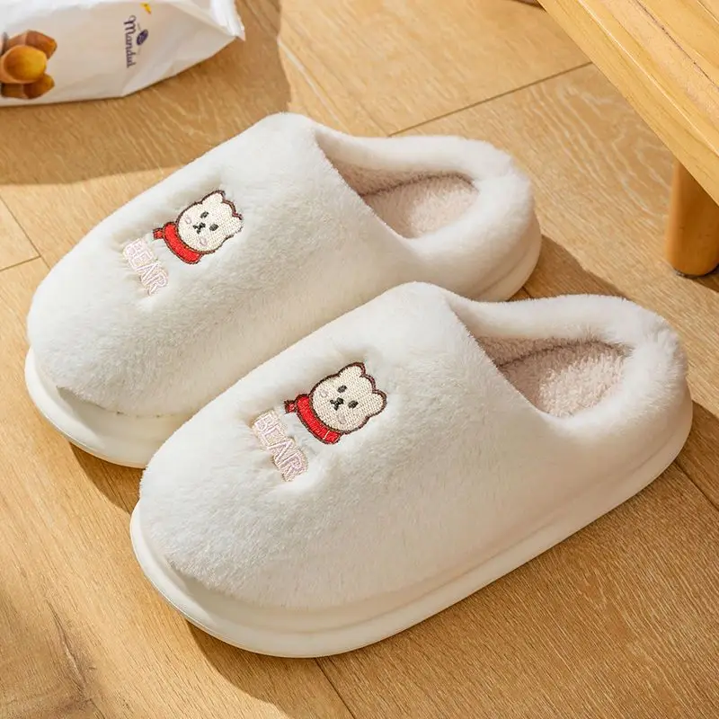Winter Indoor Warm Slippers for Women, New Style with a Stepping-On-Clouds Feel, Cotton Slippers for Home, Plush Warm Wool Cotton Shoes for Men