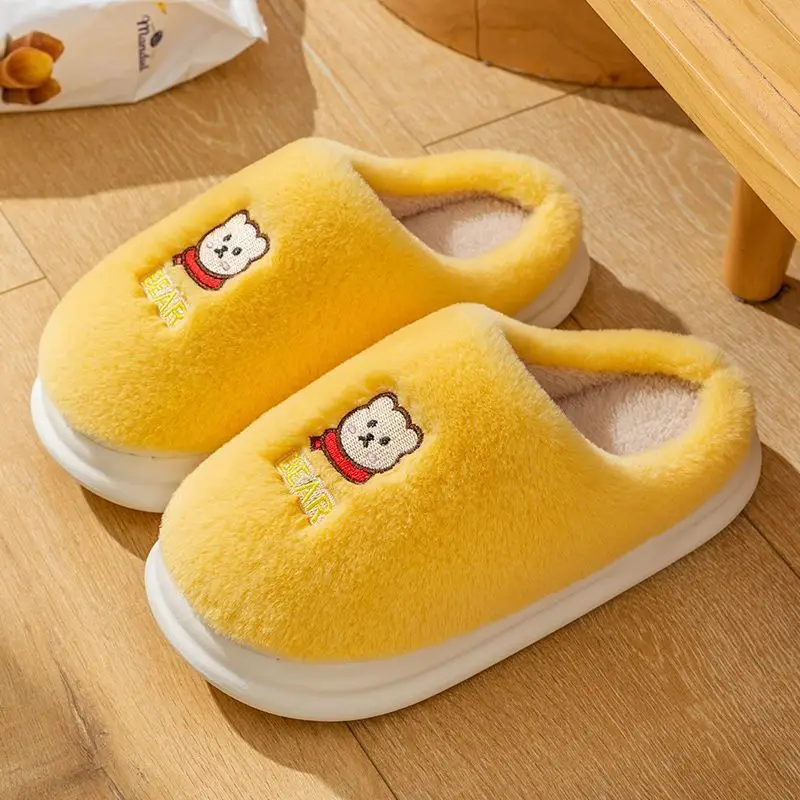 Winter Indoor Warm Slippers for Women, New Style with a Stepping-On-Clouds Feel, Cotton Slippers for Home, Plush Warm Wool Cotton Shoes for Men