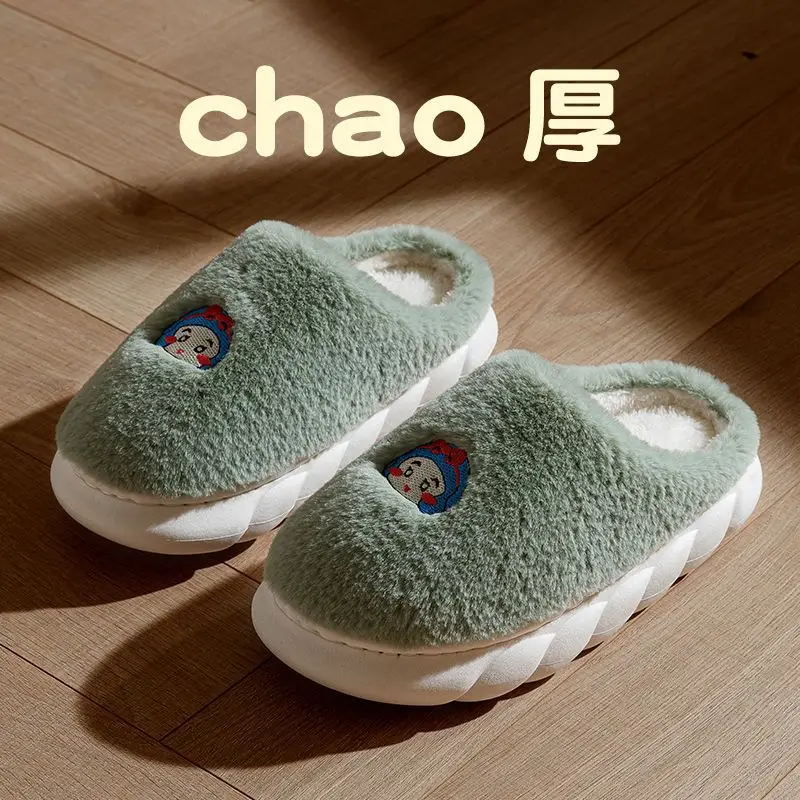 Winter Indoor Warm Slippers for Women, New Style with a Stepping-On-Clouds Feel, Cotton Slippers for Home, Plush Warm Wool Cotton Shoes for Men