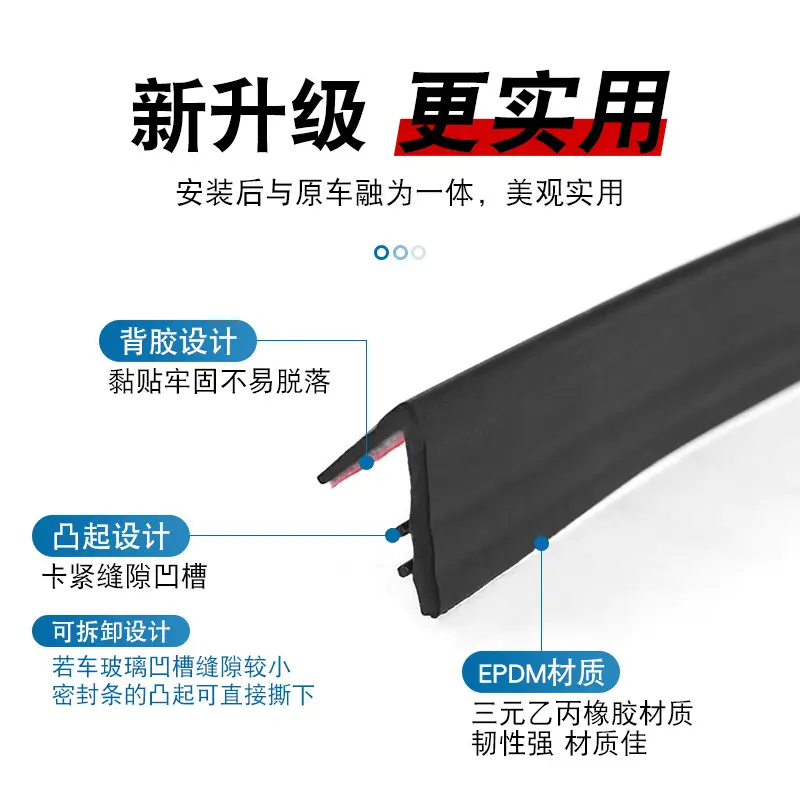 Changan Deep Blue S07/Sl03/S05/L07/G318/Car Window Seal Soundproofing Glass Strip Noise Reduction - Image 7