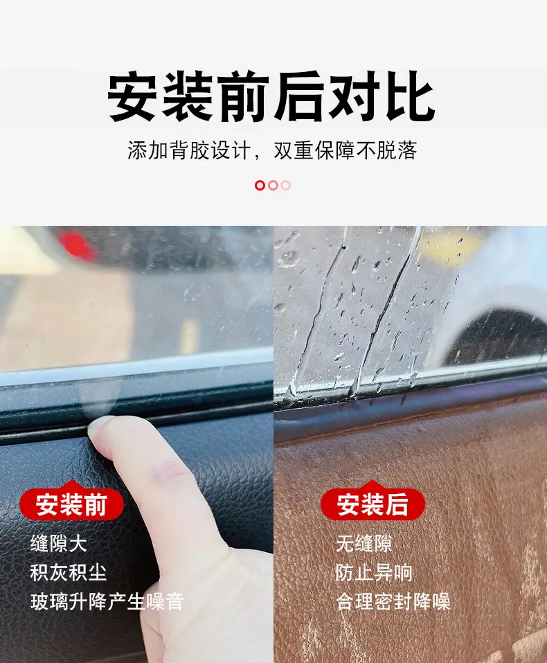 Changan Deep Blue S07/Sl03/S05/L07/G318/Car Window Seal Soundproofing Glass Strip Noise Reduction — feature 4