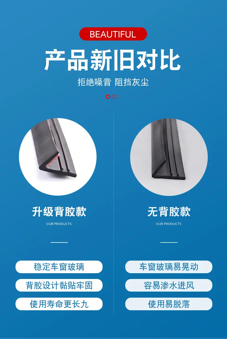 Changan Deep Blue S07/Sl03/S05/L07/G318/Car Window Seal Soundproofing Glass Strip Noise Reduction — feature 8
