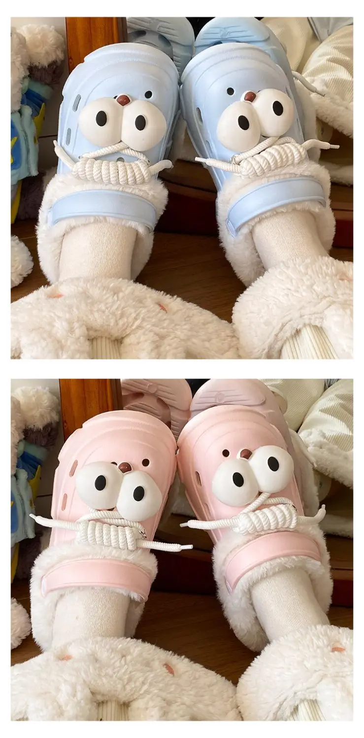 Winter Cute Panda Clogs with Warm Fleece Lining — feature 21
