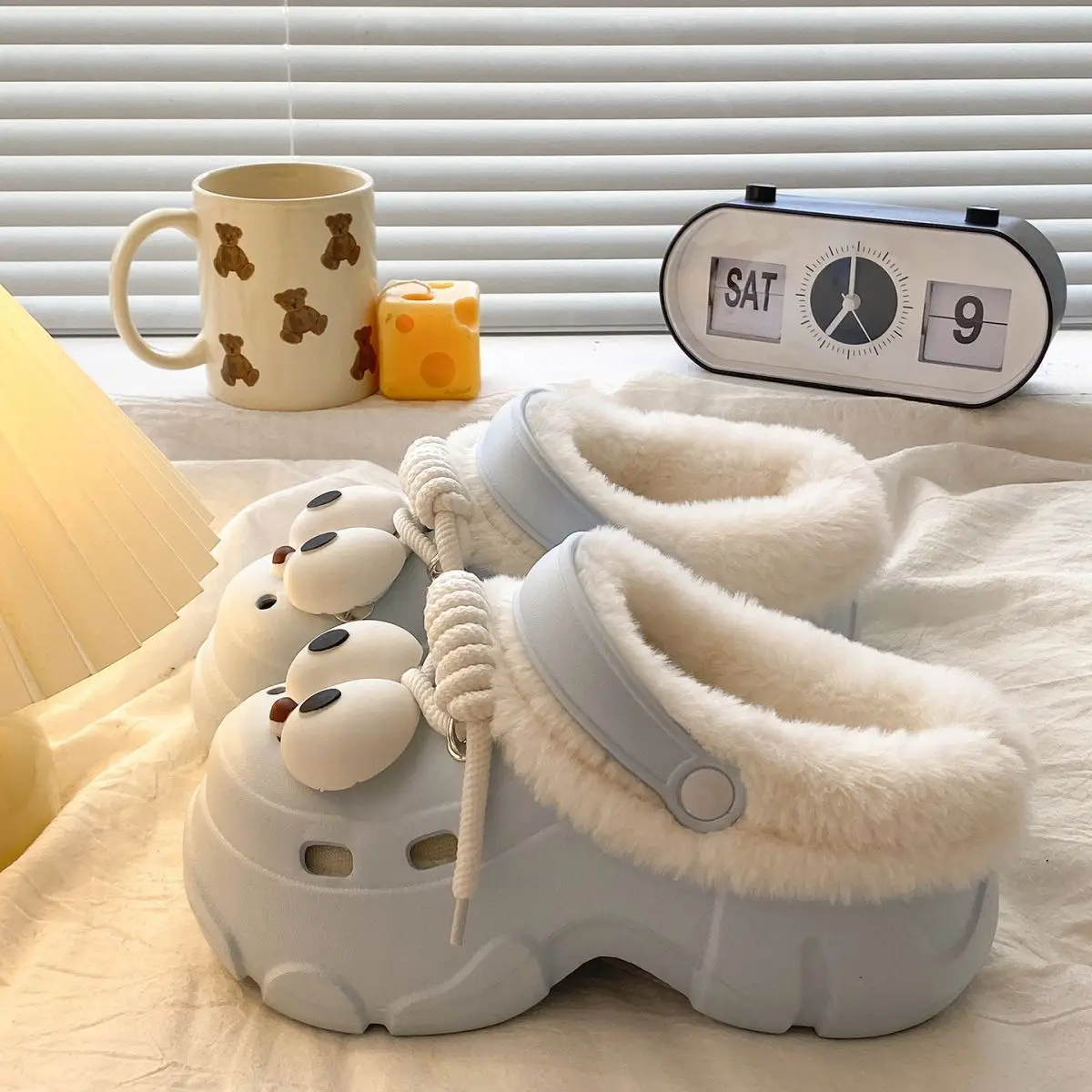 Winter Cute Panda Clogs with Warm Fleece Lining — feature 40