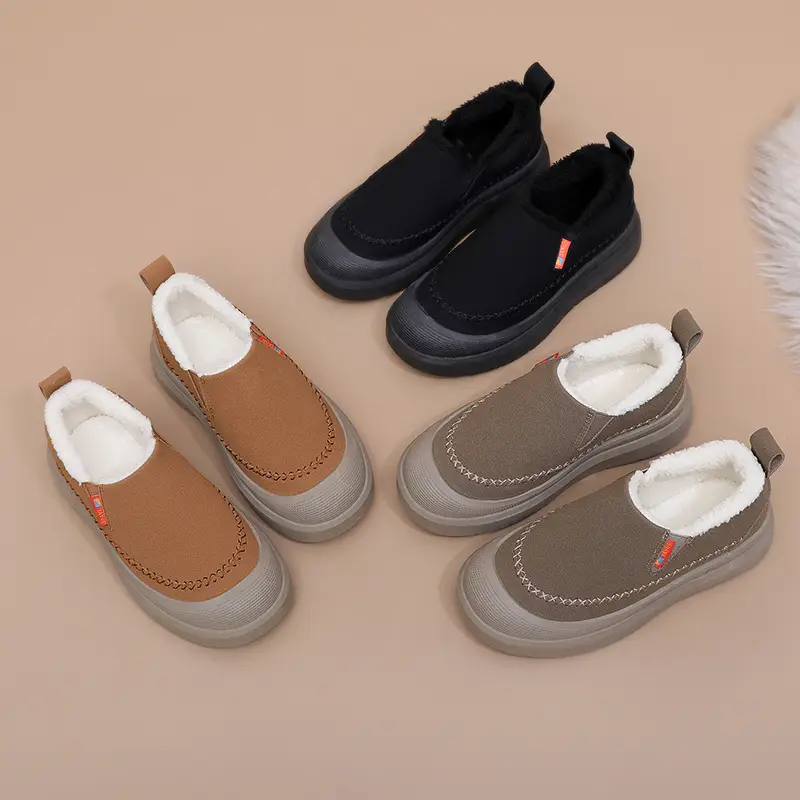 Women's Shoes, New Winter Style, Women's Shoes with Plush Lining for Warmth, Comfortable and Versatile Women's Boots, Mom Shoes, Thick-Soled Non-Slip Snow Boots